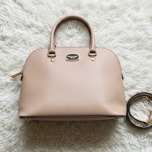 Michael Kors - Cindy Large Dome Convertible Satchel in Ballet Pink Leather